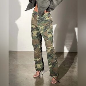 Local European Camo Cargo Pant Vintage Distressed Wash